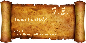 Thoma Euniké névjegykártya